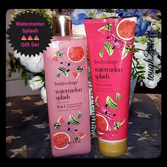 🆕️"WATERMELON SPLASH" BODYCOLOGY BODY WASH SET~ FREE BODY PUFF - Picture 3 of 8